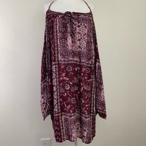 LoveSick Boho Off Shoulder Strap Tunic Dress